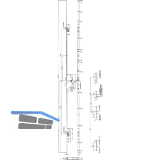 KFV MFV-Schloss BS 2300 �NORM, DM 55, Stulp 20 mm eckig, silber verzinkt