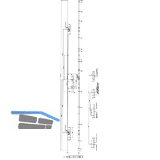 KFV MFV-Schloss BS 2300 DIN, DM 65, Stulp 20 mm eckig, VK 8 mm, Stahl verzinkt
