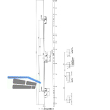 KFV MFV-Schloss BS 2300 DIN, DM 80, Stulp 20 mm eckig, VK 10 mm, Stahl verzinkt