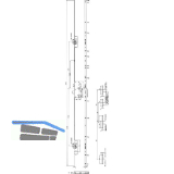 KFV MFV-Schloss BS 2600 f. niedrige T�ren �NORM,DM 65,Stulp 16mm,silber verzinkt