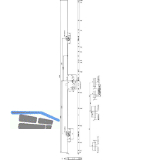 KFV MFV-Schloss BS 2600 f. niedrige T�ren �NORM,DM 65,Stulp 20mm,silber verzinkt
