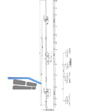 KFV MFV-Schloss BS 2600 DIN, DM 35, U-Stulp 24 x 6,3 mm, silber verzinkt