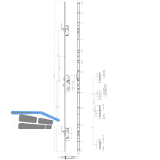 KFV MFV-Schloss BS 2300 DIN, DM 35, U-Stulp 24 x 6,3 mm, silber verzinkt