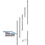 KFV-Stulpgarnitur f�r MFV-One Reparaturen, Pilzzapfen, U-Stulp 24mm,Edelstahl