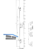 KFV MFV-Schloss BS 2300 DIN, DM 55, Stulp 20 mm eckig, VK 10 mm, Stahl verzinkt