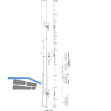KFV Mehrfachverriegelungsschloss BS 2600 F16 B298, DM 65, Stulp 16mm, verzinkt