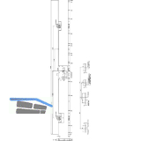 KFV MFV-Schloss BS 2600 DIN, DM 65, Stulp 20 mm eckig, Edelstahl