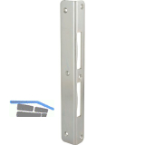 Winkelschlie�blech f. STV F16 R4, f. Falle u. Riegel, Falz 4 mm, verzinkt silber