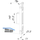 WINKHAUS Schlie�blech f. Schwenkriegel zu STV F16/20 M4, verzinkt silberf�rbig