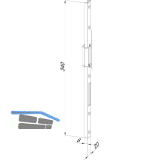 Schlie�blech F+R zu STV F16/20 M4, rechts, verzinkt silberf�rbig, Fallenverst.