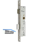 WSS Rohrrahmenschloss Flachstulp m. Falle und Riegel, universal, DM35, Edelstahl