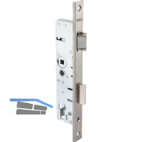 WSS Rohrrahmenschloss U-Stulp m. Falle und Riegel, DM 34, Edelstahl