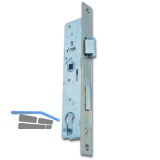 ROTO Rohrrahmenschloss Flachstulp m. Falle u. Riegel 873, DM 35, verzinkt silber