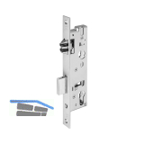 WILKA Rohrrahmenschloss Flachstulp m. Rollfalle u. Riegel, DM 30, Edelstahl