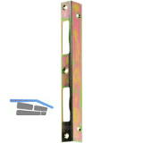 Winkelschlie�blech eckig, Blindlappen 27 mm, bombiert, Stahl gelb passiviert