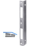 Winkelschlie�blech eckig Blindlappen 27mm, gerade, Stahl verzinkt silberf�rbig