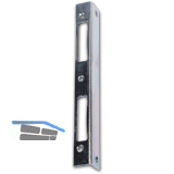 Winkelschlie�blech eckig Blindlappen 27mm, bombiert, Stahl verzinkt silberf�rbig