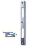 Winkelschlie�blech eckig Blindlappen 10mm, Ausschnitt gerade, verzinkt silber