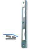 Winkelschlie�blech R 6 rund Blindlappen 10mm,Ausschn. bombiert,Stahl bronze pat.