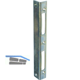 Sicherheitswinkelschlie�blech eckig Blindlappen 27 mm,St�rke 2,5mm, verz. silber