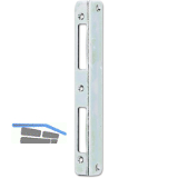 Sicherheitswinkelschlie�blech R9 rund Blindlappen 27 mm, verzinkt silberf�rbig