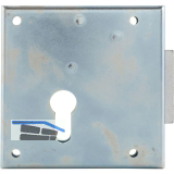 Gittertor-Anschlagriegelschloss Profilzylinder, DM 65 mm, links, Stahl verzinkt