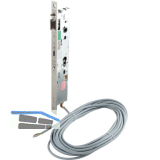 WILKA Fluchtt�rschloss 7697 1-flg. elekt. kuppelbar, links,eckig, DM35,Edelstahl