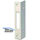 Winkelschlie�blech eckig Blindlappen 27mm, gerade, Stahl verzinkt silberf�rbig