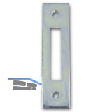 WG Riegelschlie�blech eckig, 107 x 27 x 2 mm, Stahl verzinkt silberf�rbig