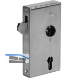 AMF Schiebetorschloss m.Schlosskasten u.Hakenfalle 140SNIG,Kastenst.40,Edelstahl