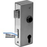 AMF Spezialschloss f�r Stahlkonstruktionen 141U, PZW,Kastenst.30mm,Stahl blank