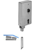 AMF Spezialschloss f. Stahlkonstruktionen 140V f. Verriegelung nach unten,blank