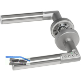 Sicherheitsdr�ckergarnitur CODE HANDLE "A", TS 35 - 80, links, verchromt matt
