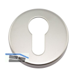 Zylinderrosette CODE HANDLE , � 52 mm, Messing verchromt matt