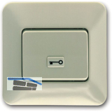 T�r�ffnertaster 1011 mit Schl�sselsymbol, Unterputz, Kunststoff wei�