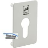 Rosettensatz KPL zu T�rcodeschloss 495,75 x 50 x 2mm,Aluminium RAL 9002 wei�grau