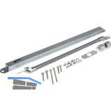 GU Kabel�bergang verdeckt-rund, 346 x 20 x 18 mm, Edelstahl