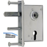 AMF Gittertorschloss 107 PZW, DM 50, U-Stulp, Riegel 10 x 54 mm, Stahl verzinkt