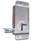 Riegelschloss Einheitssperre 61005 ohne Schl�ssel, rechts, DM 20, Stahl verzinkt