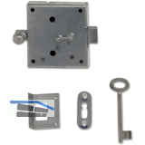 Abortfallen mit 2 Schl�ssel, Stahl verzinkt