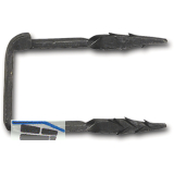 Schlie�haken f�r Kastenschl�sser, Eisen verzinkt schwarz patiniert