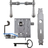 Rustikales Schlossset Wartberg BB, links einw�rts, DM 60, Stahl blank