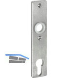 AMF Kurzschild 427Z, PZ 72, Schraublochabstand 67 mm, 156 x 32 x 6 mm, Edelstahl