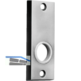 AMF Dr�ckerrosette 498, eckig, 87 x 32 x 7 mm, Aluminium silber eloxiert