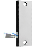 AMF Blindrosette 498, eckig, 87 x 32 x 7 mm, Aluminium silber eloxiert