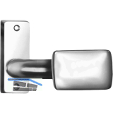 AMF Knopfkurzschild 485 gekr�pft, drehbar, 87x32x7mm,Knopf 65x44mm,silber elox.