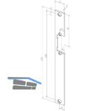 Flachschlie�blech HZ offen ohne Riegelausschnitt , 24x250x3, 38535-01,Edelstahl