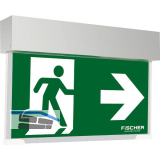 Rettungszeichenleuchte Notausgang gr�n, Geh�use wei�, 3h Laufzeit