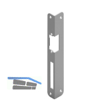 Winkelschlie�blech f�r O & C T�r�ffner, rund, links, 250 x 25 x 2 mm, Stahl grau