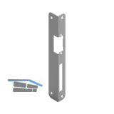 Winkelschlie�blech f�r O & C T�r�ffner, rund, rechts, 250 x 25 x 2 mm,Stahl grau